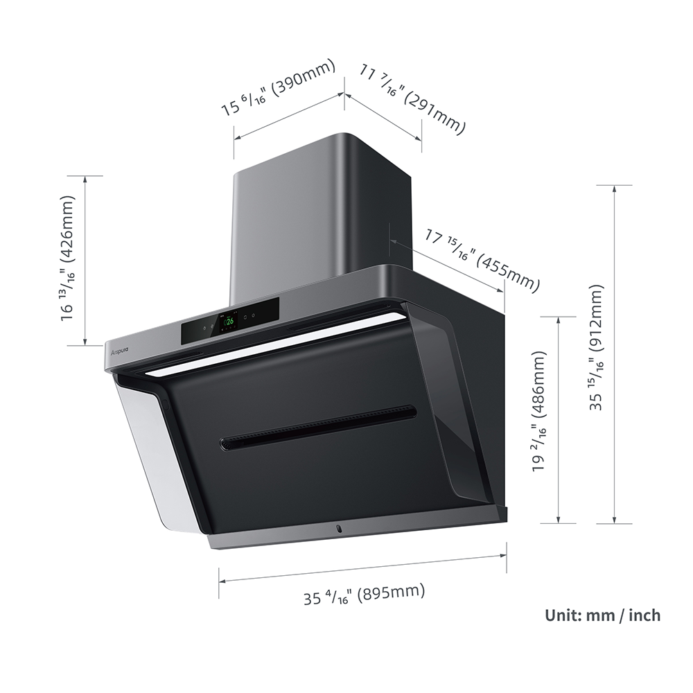 Arspura 36 inches P1 Pro IQV™ Range Hood