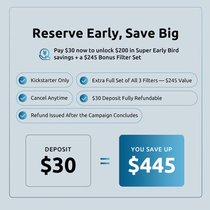 E-PUROS® Oral Care Water Filter | VIP Reservation