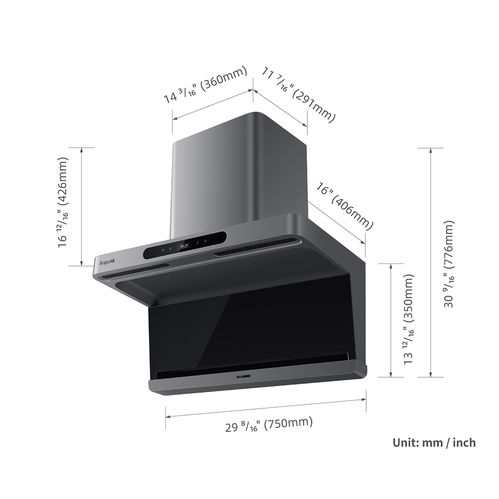 Arspura  F1 High-Velocity Range Hood 30/36 inches