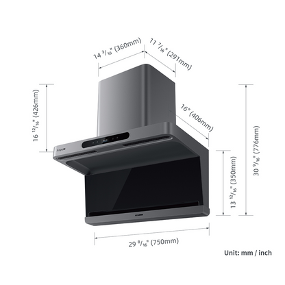 Arspura  F1 High-Velocity Range Hood 30/36 inches