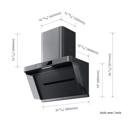 Arspura 36 inch P1 IQV™ Range Hood
