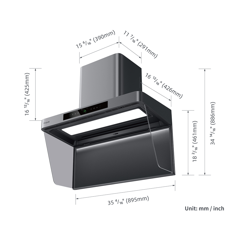 Arspura 36 inch P2 IQV™ Range Hood
