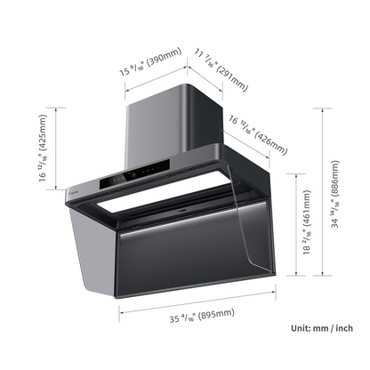 Arspura 36 inch P2 IQV™ Range Hood