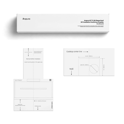Arspura Range Hood DIY Measuring & Positioning Template
