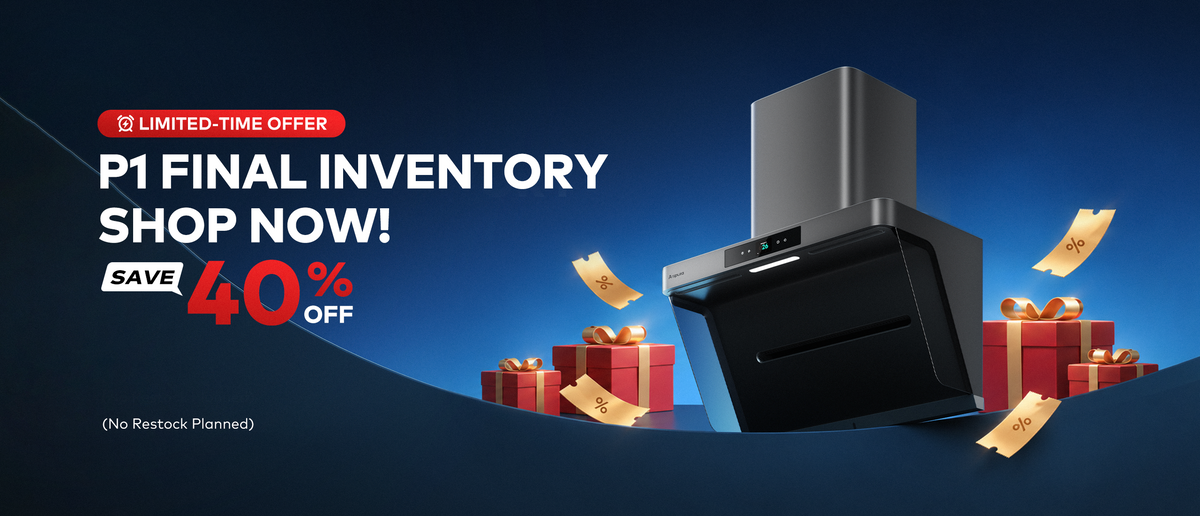 p1 range hood final inventory sale banner