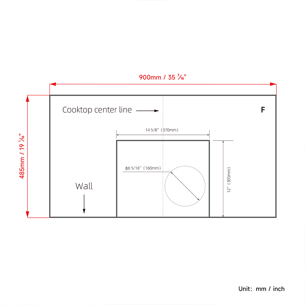 Arspura Range Hood DIY Measuring & Positioning Template
