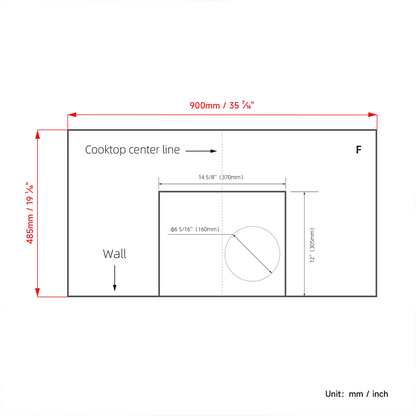 Arspura Range Hood DIY Measuring & Positioning Template