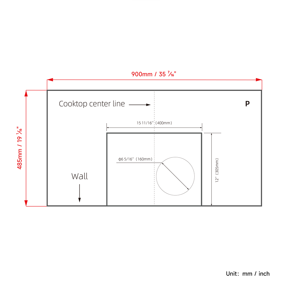 Arspura Range Hood DIY Measuring & Positioning Template