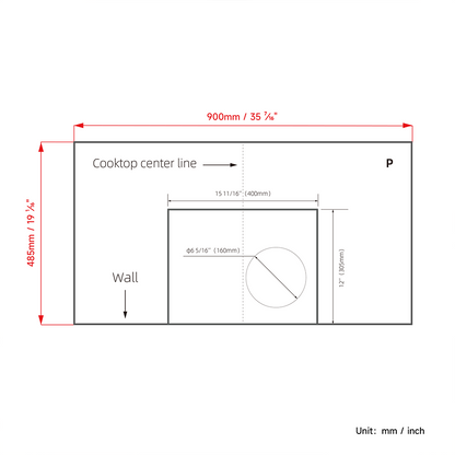 Arspura Range Hood DIY Measuring & Positioning Template