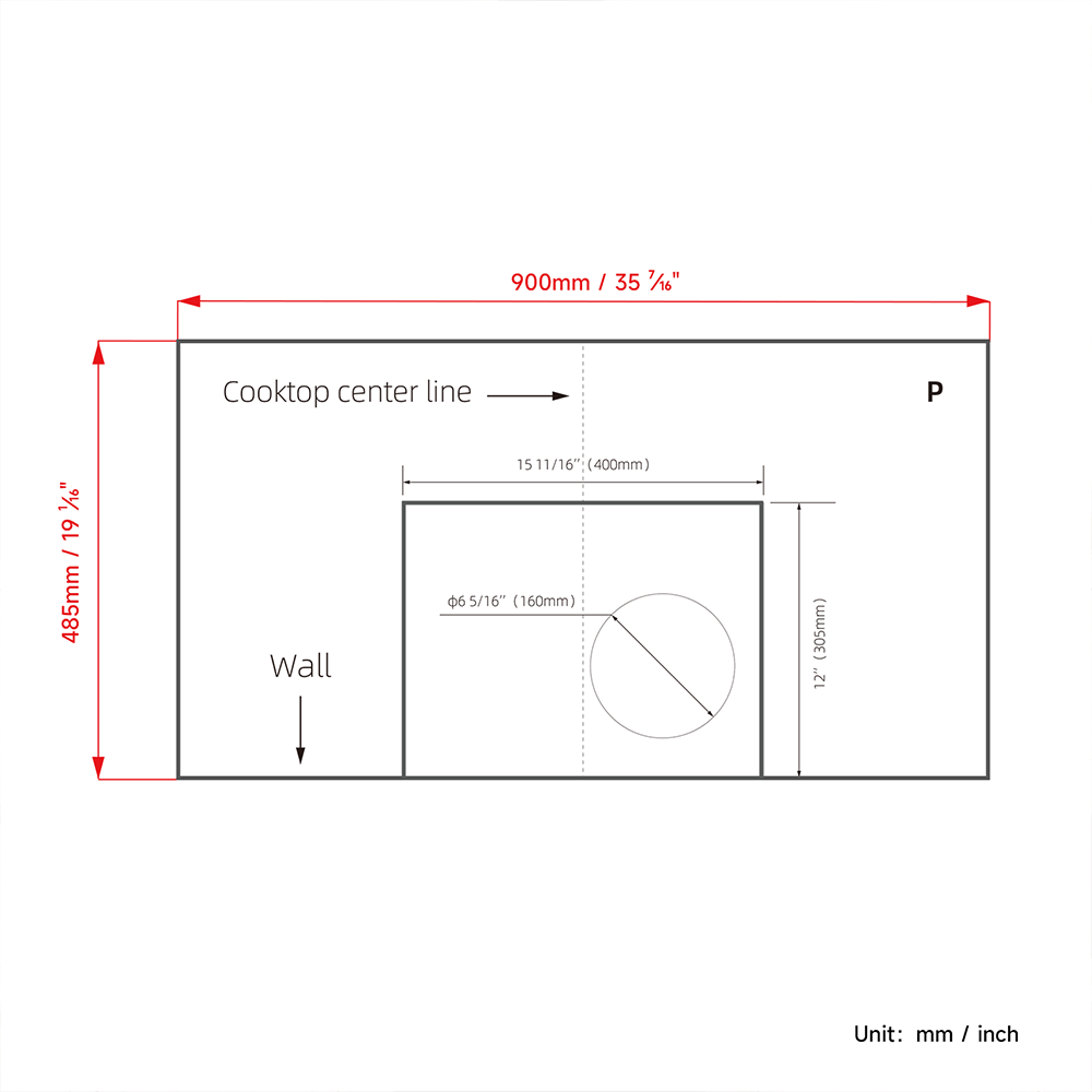 Arspura Range Hood DIY Measuring & Positioning Template