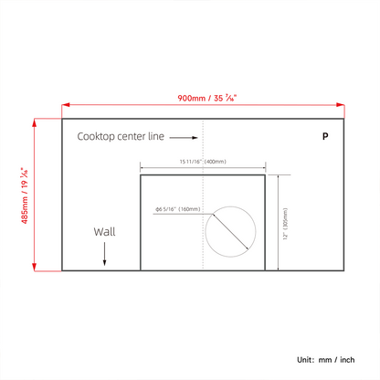 Arspura Range Hood DIY Measuring & Positioning Template