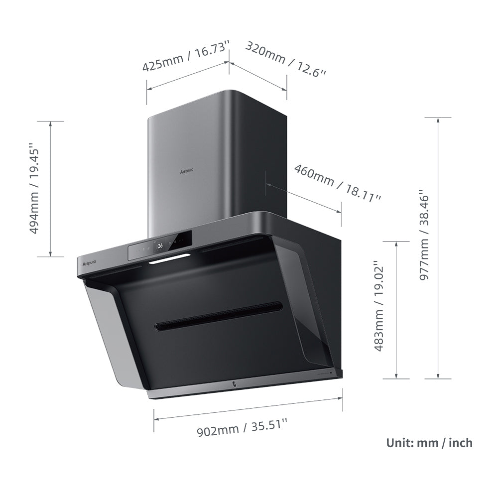Arspura P1 Range Hood Specs