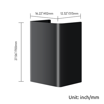 Black 28" Cover Extension for p1 range hood